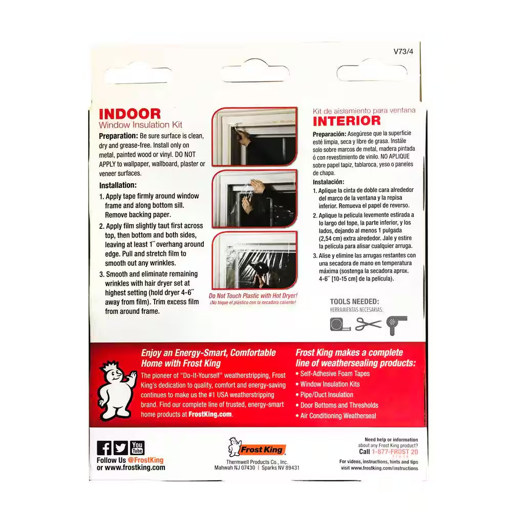 E/O Indoor Window Insulation Kit (4 per Pack)