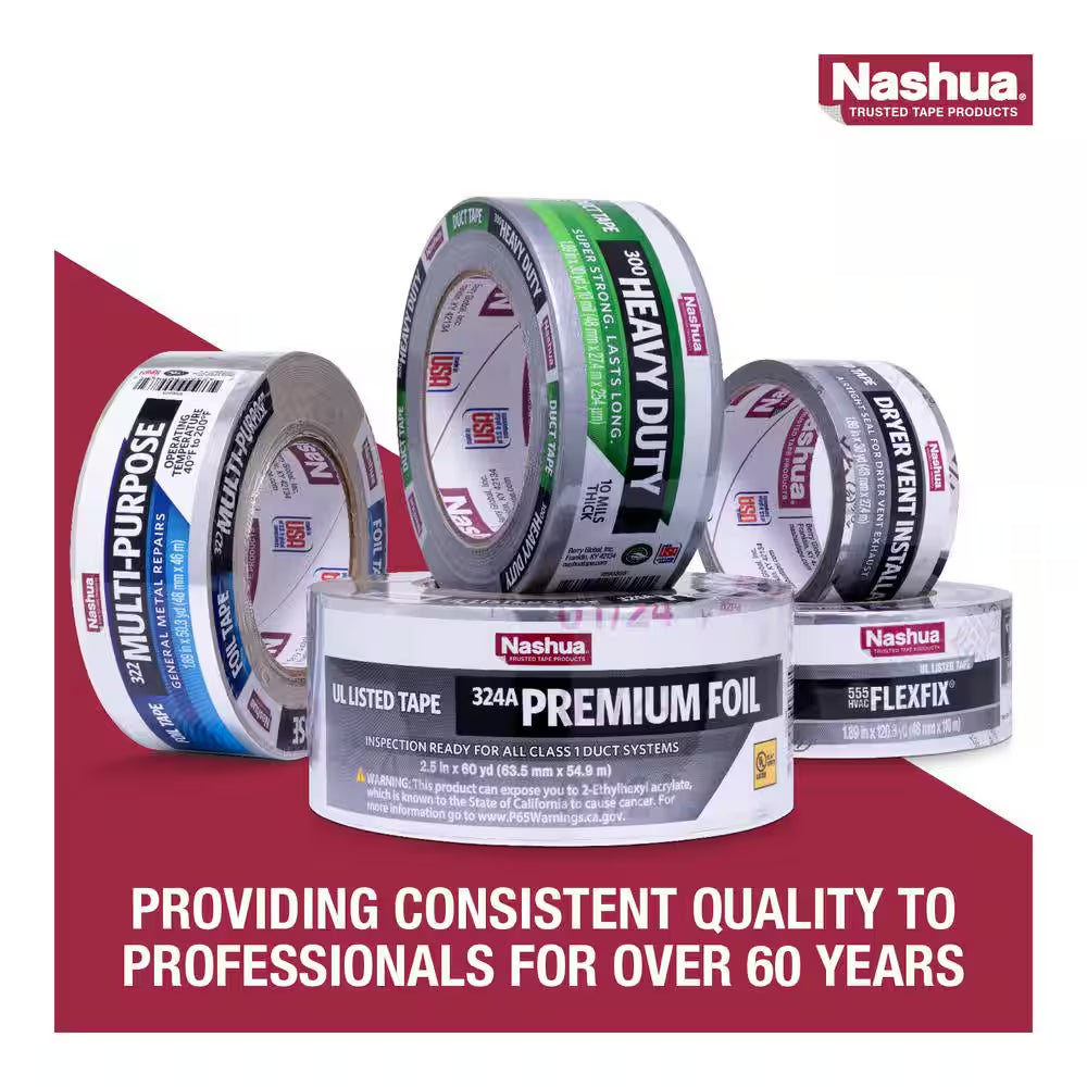 1.89 In. X 30 Yd. Dryer Vent Installation Air Duct Accessory Duct Tape