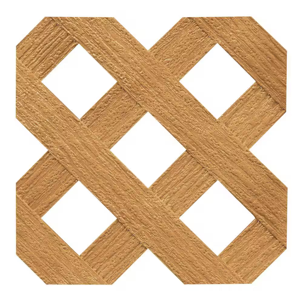 4 Ft. X 8 Ft. Sierra Cedar Classic Diamond Vinyl Lattice Panel