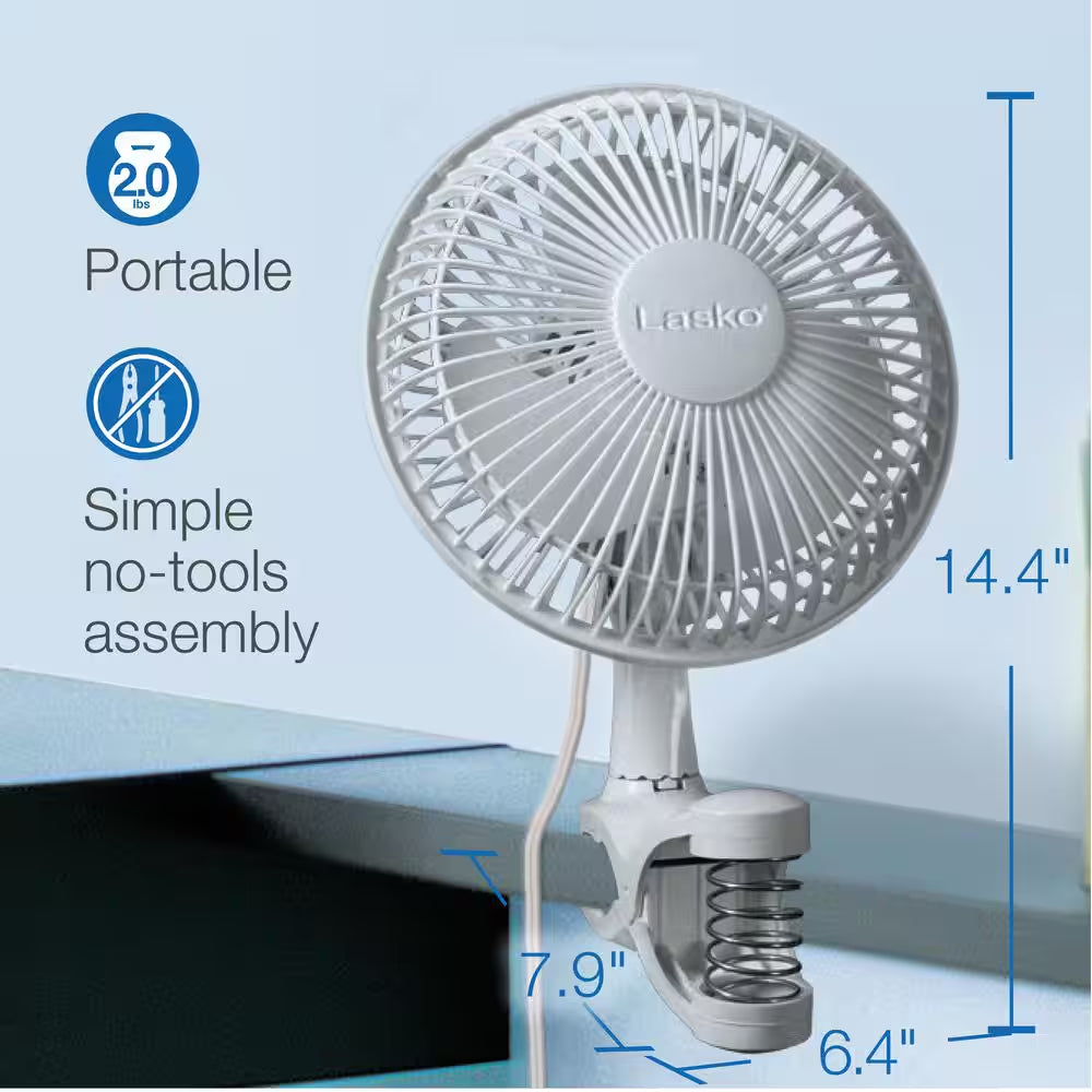 6 In. 2-Speed Clip Fan