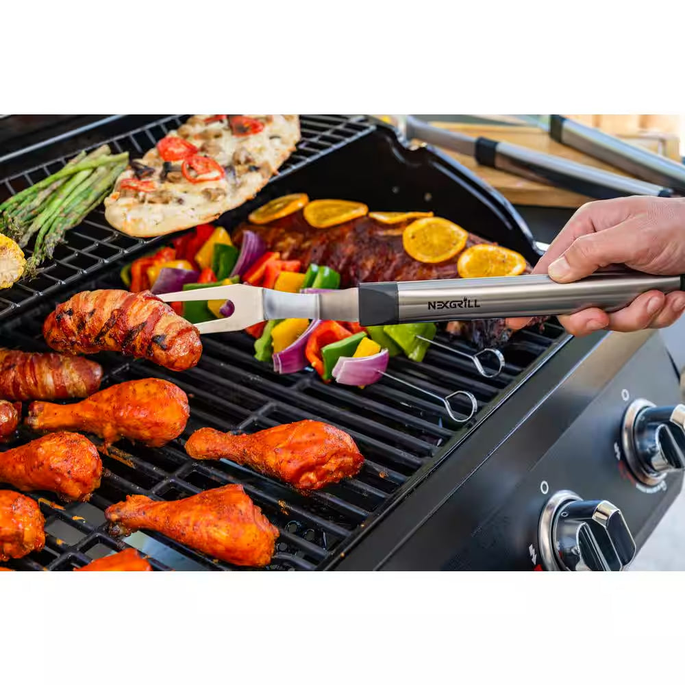 Grill Tool Set with Stainless Steel Handles (8 Piece)
