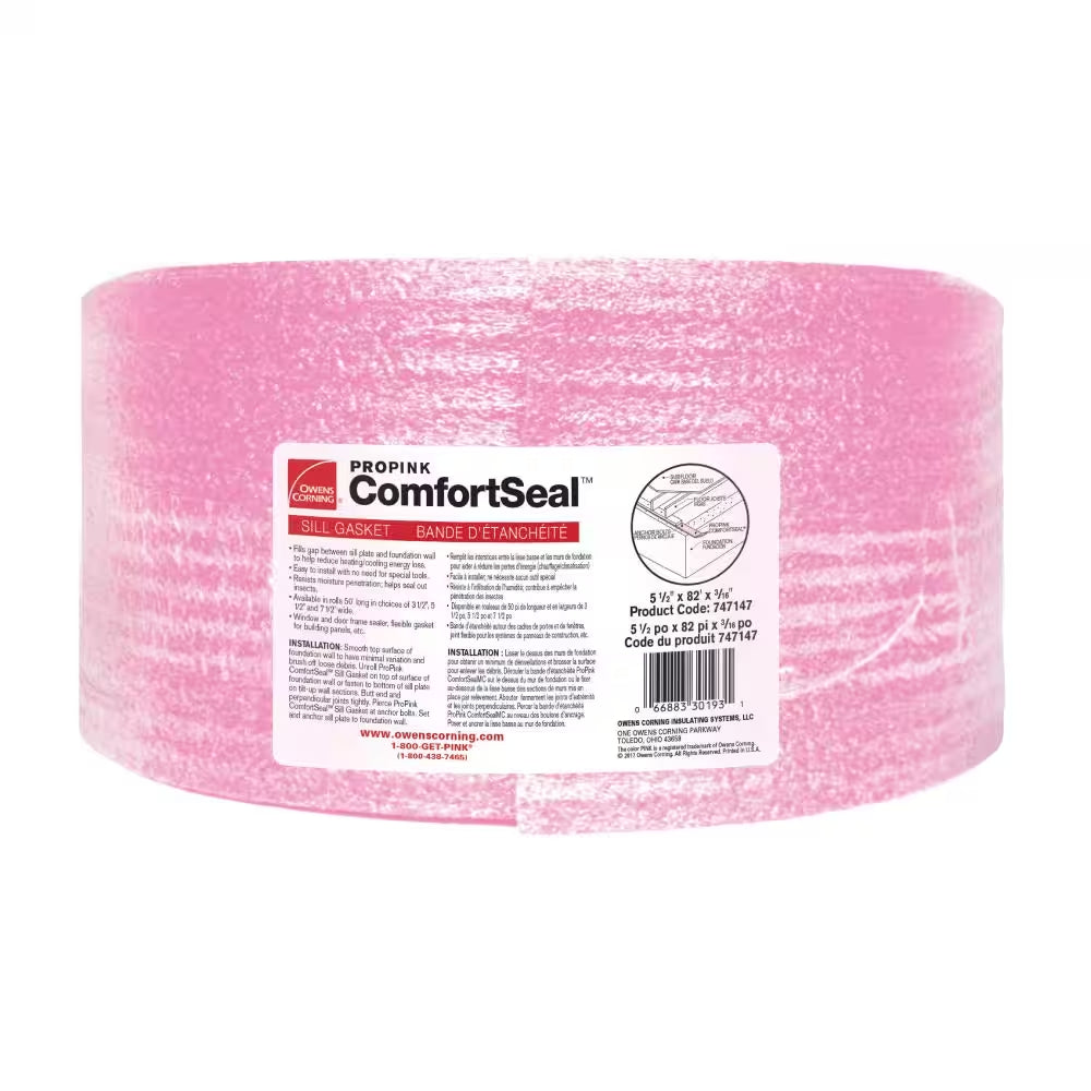 Propink Comfortseal 5-1/2 In. X 50 Ft. Multi-Use Ridged Sill Plate Gasket