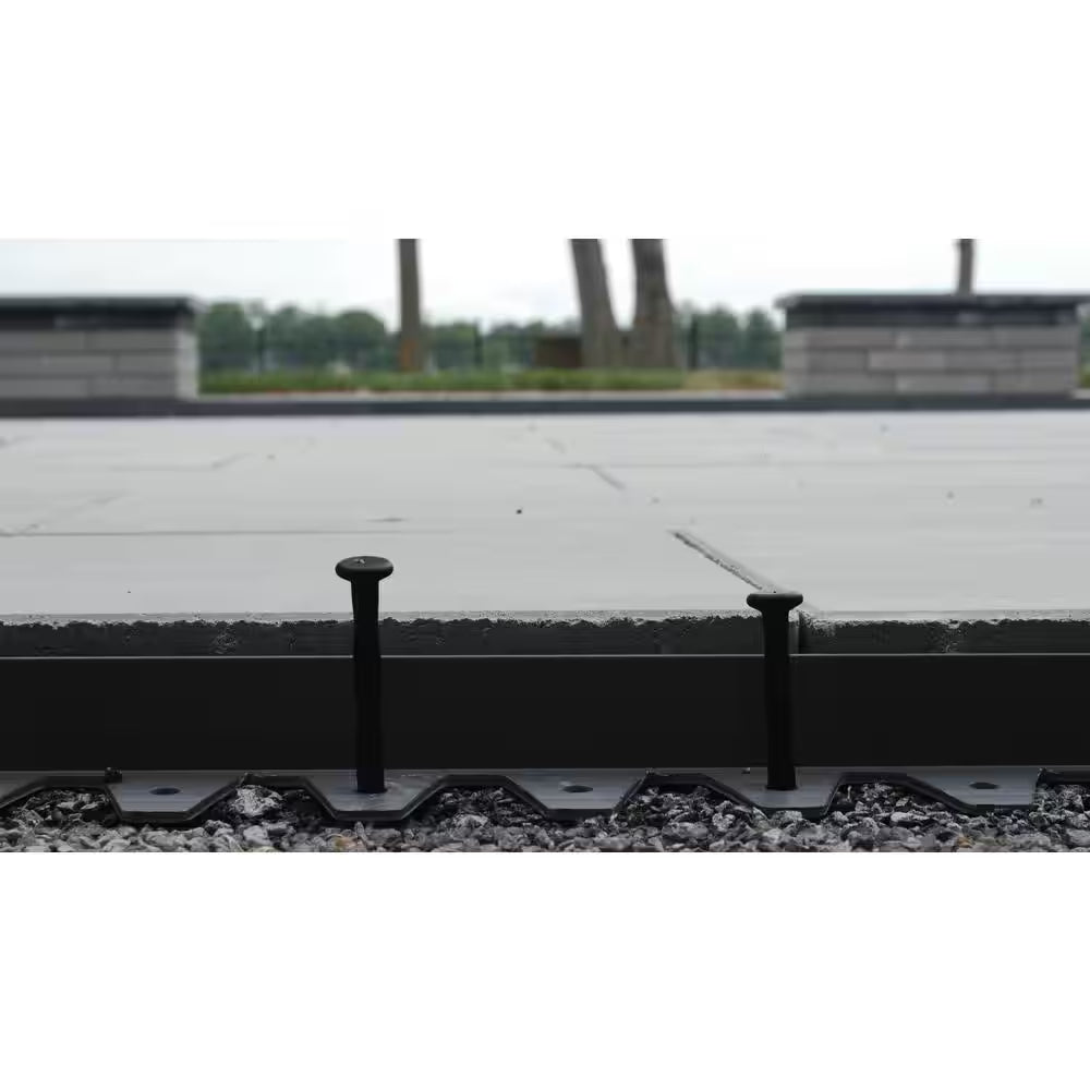Flexi-Pro 48 In. X 2.25 In. X 1.75 In. Black PVC Paver Edging - 24 Ft. (6-Pieces of 48 In.) Pro Grade with 24-Spikes