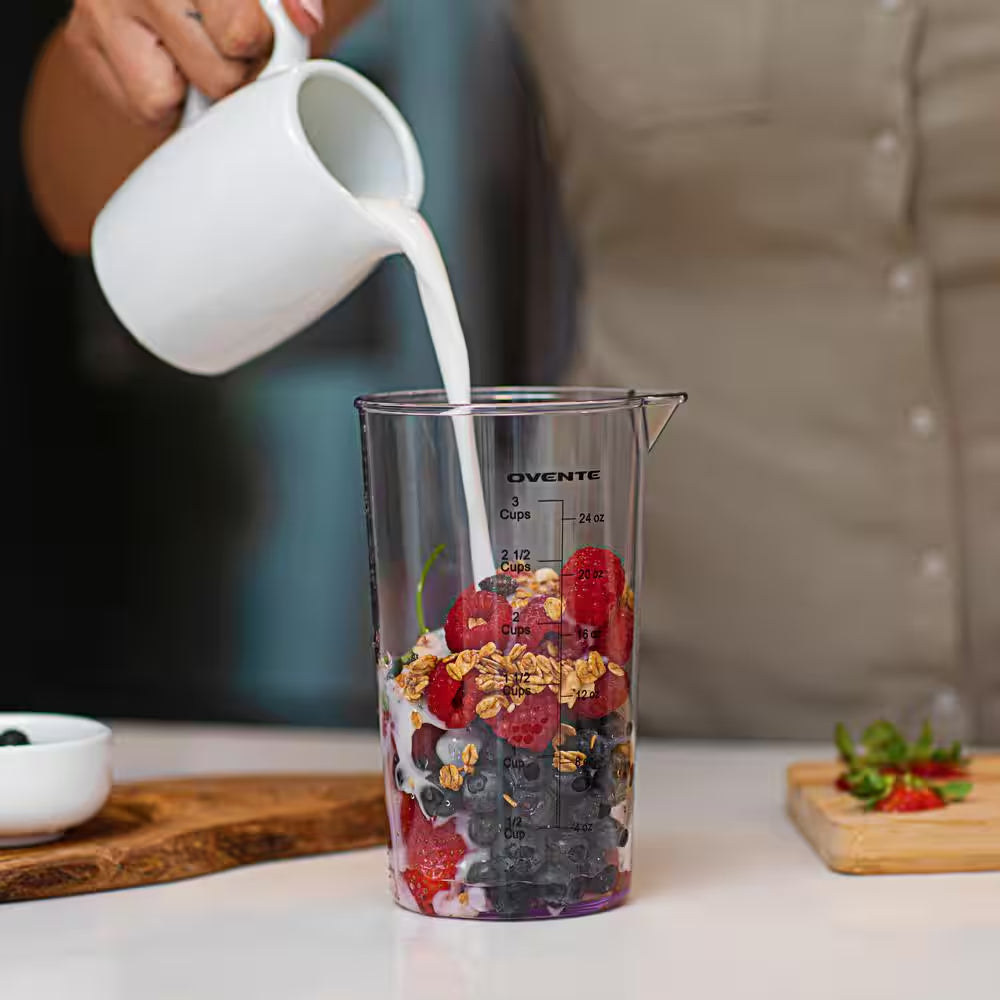 Ultra-Stick 2-Speed Black Hand Immersion Blender Set with Whisk+Beaker+Chopper