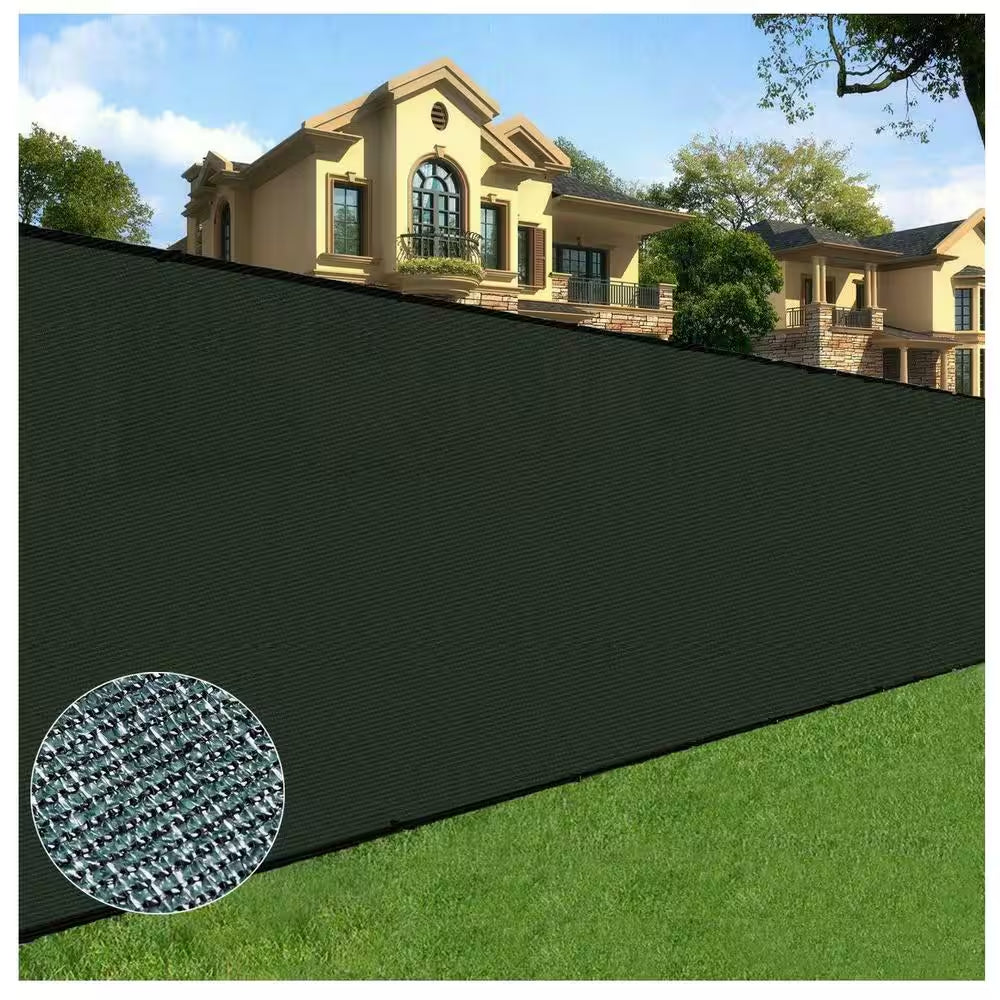 4 Ft. X 50 Ft. Black Privacy Fence Screen Netting Mesh with Reinforced Eyelets for Chain Link Garden Fence