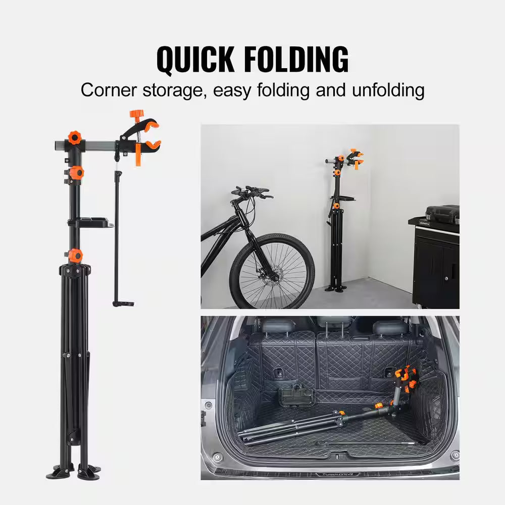 Bike Repair Stand, 80 Lbs. Heavy-Duty Steel Bicycle Repair Stand, Adjustable Height Bike Maintenance Workstand