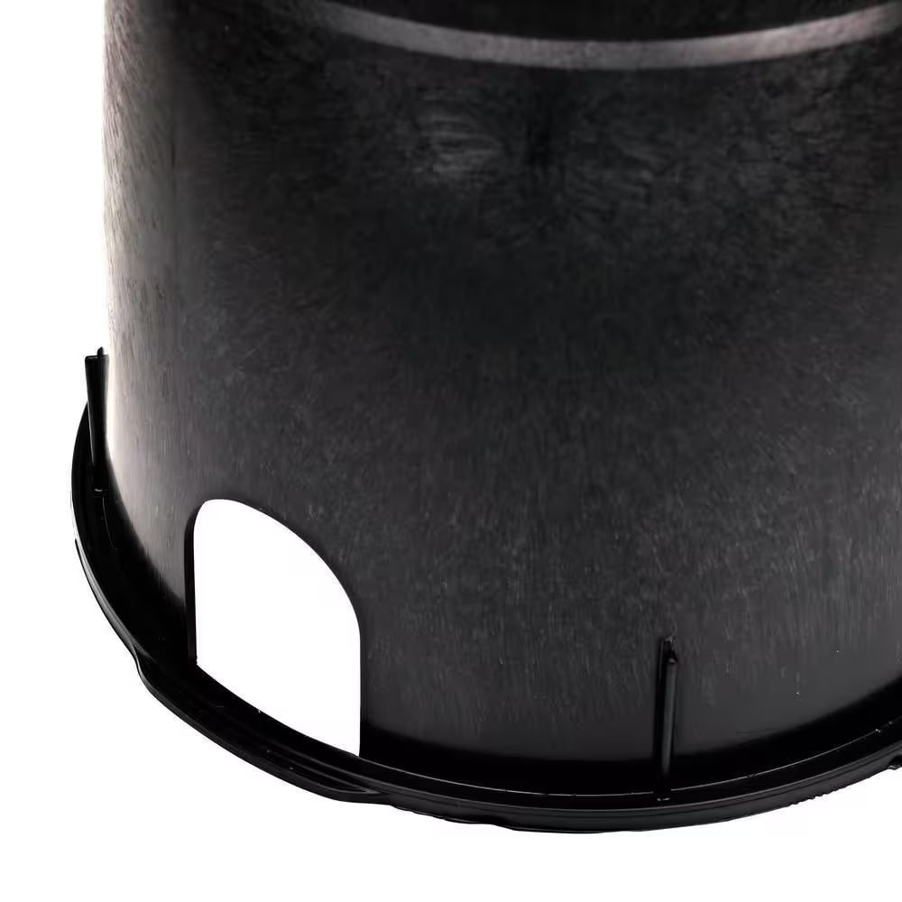 10 In. round Valve Box and Cover, Black Box, Green ICV Cover