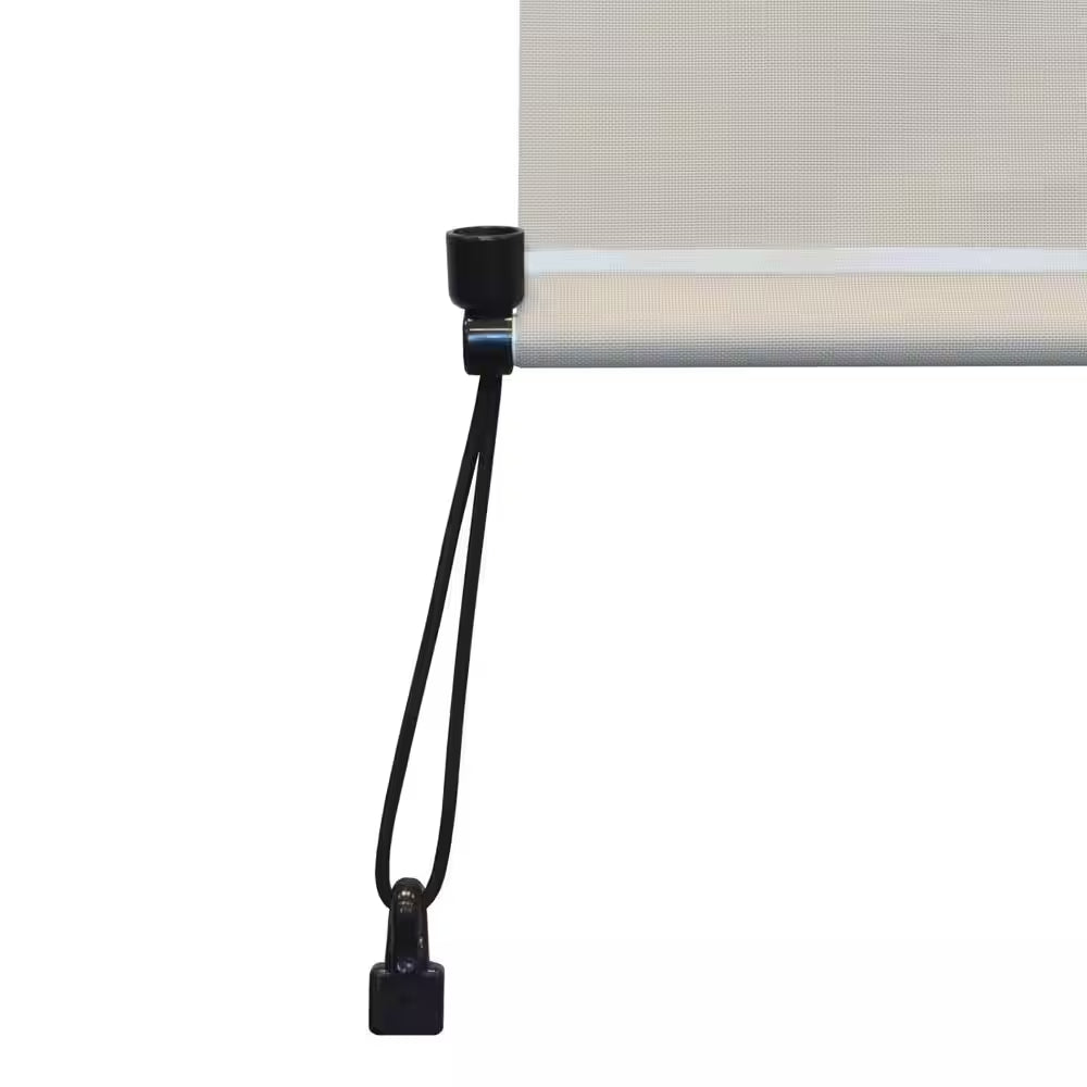 Coronado Tan Cordless Outdoor Patio Roller Shade with Valance 120 In. W X 96 In. L