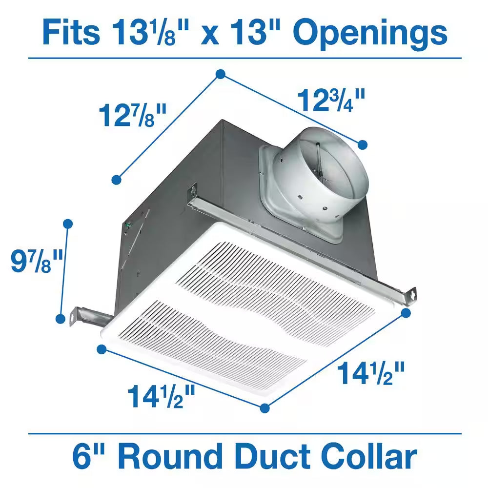 ENERGY STAR Certified Quiet 280 CFM Ceiling Bathroom Exhaust Fan