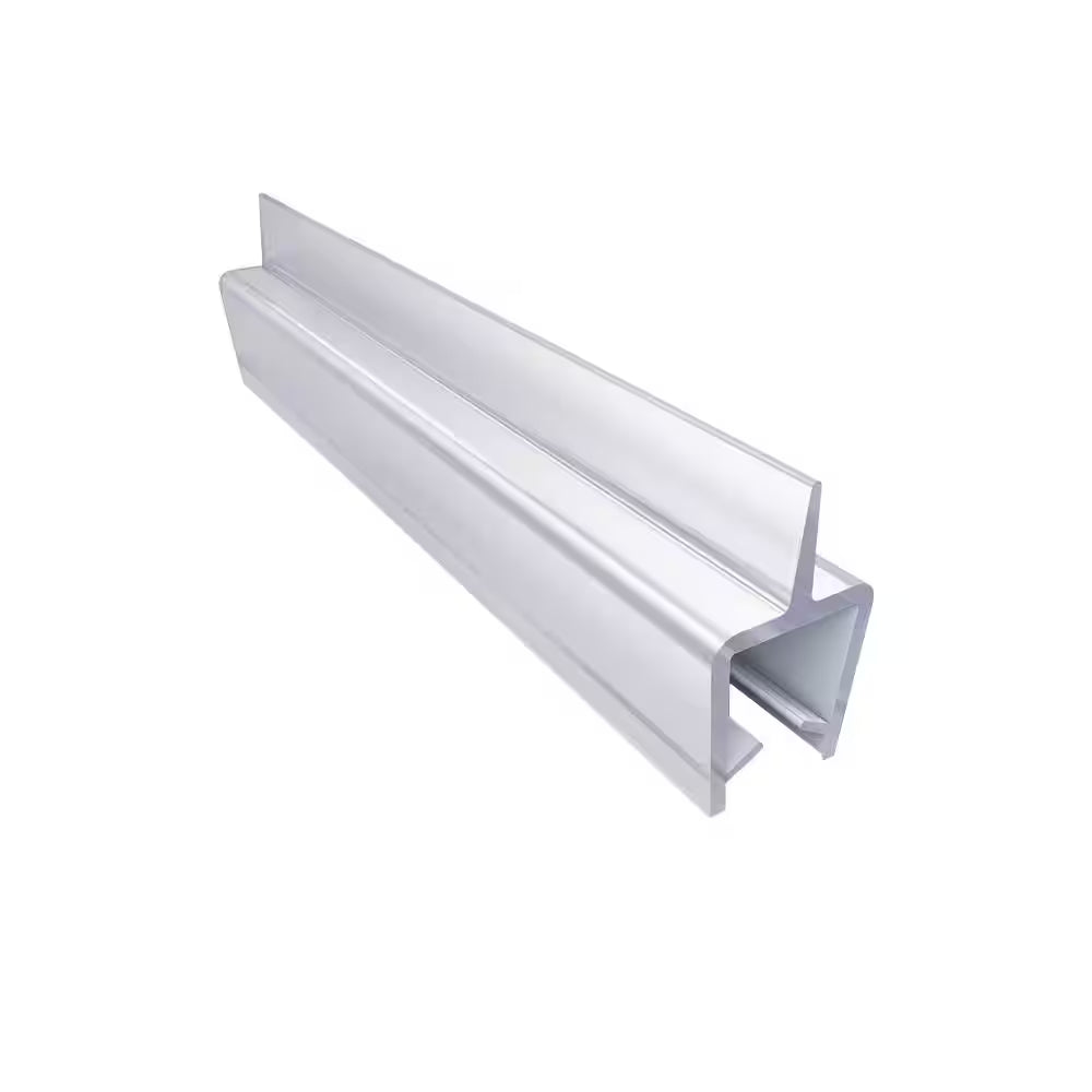 80 In. L Clear Vinyl Seal with a Flexible Fin for 3/8 In. Glass Shower Door