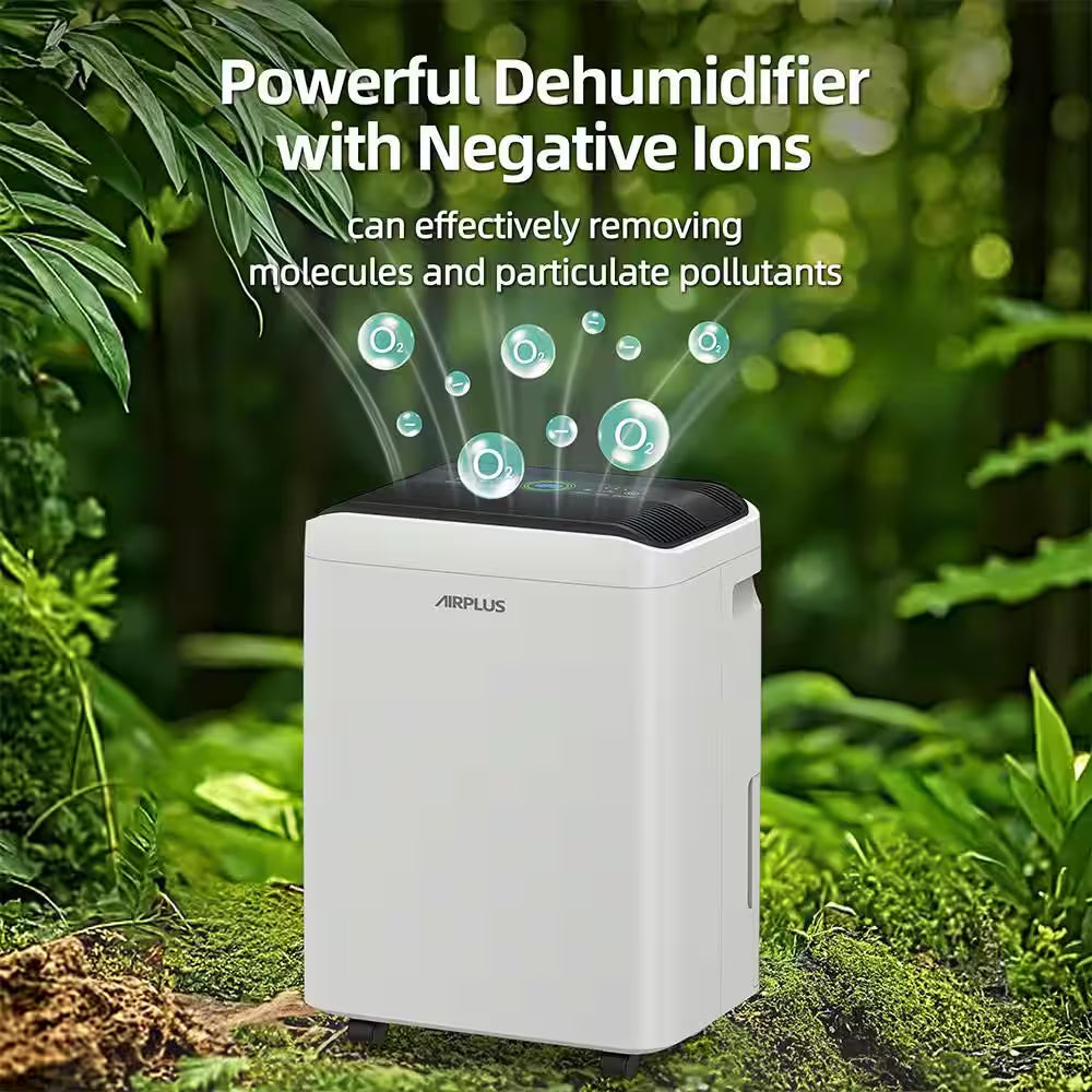50 Pt. 4,500 Sq. Ft. Dehumidifier in White with Drain Hose and Bucket, Auto Defrost, Low Noise, Dehumidify Efficiently