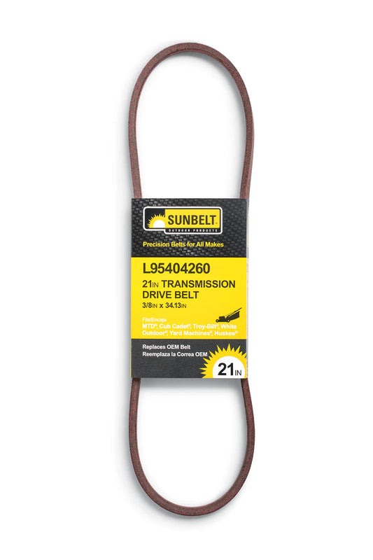 3/8-In X 34.13-In Transmission Drive Belt, for 21-In for Push Lawn Mowers, Replaces OEM Part Number 75404260, 95404260, 754-04260, 954-04261