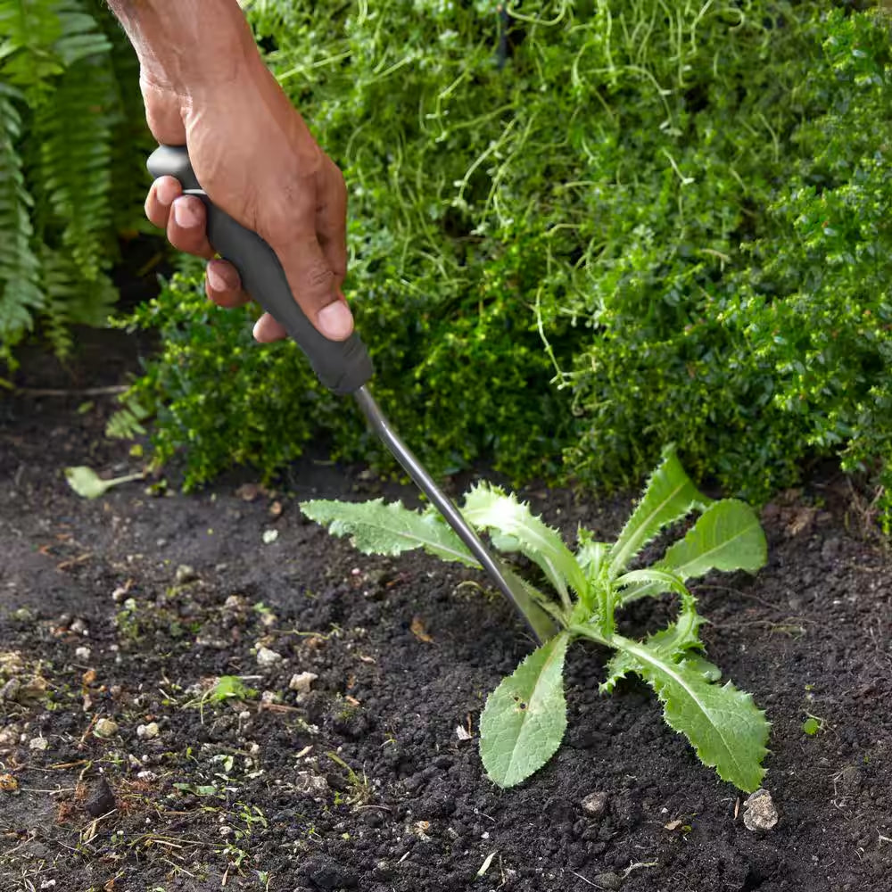 6.2 In. Double Injection Grip Handle Stainless Steel Hand Weeder