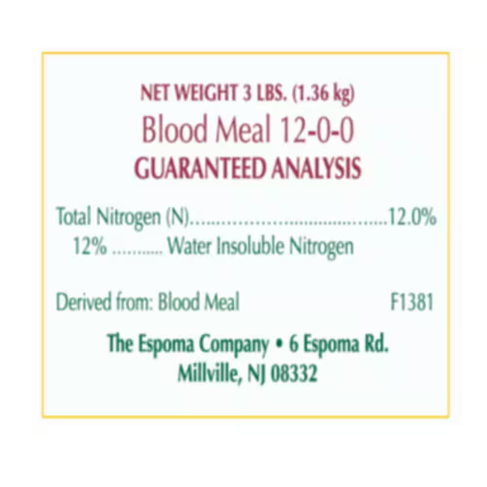 3 Lbs. Organic All-Purpose Organic Blood Meal 12-0-0 Dry Plant Food