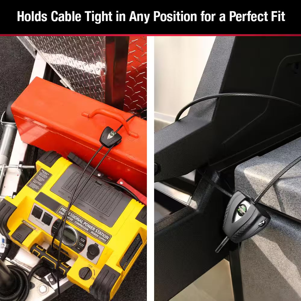 Cable Lock with Key, Adjustable to 6 Ft. Long