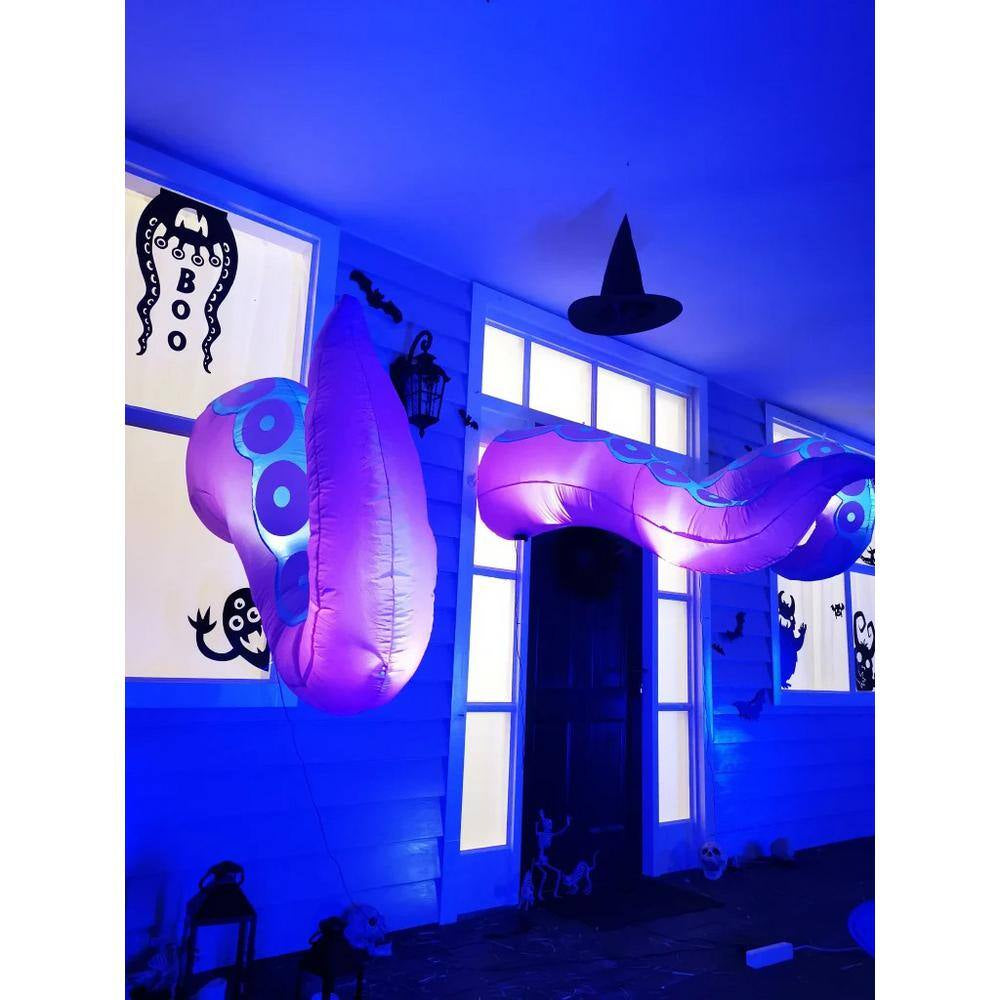 Multi-Color Halloween Inflatable Giant Octopus Tentacle Made of Polyester (3-Pieces)