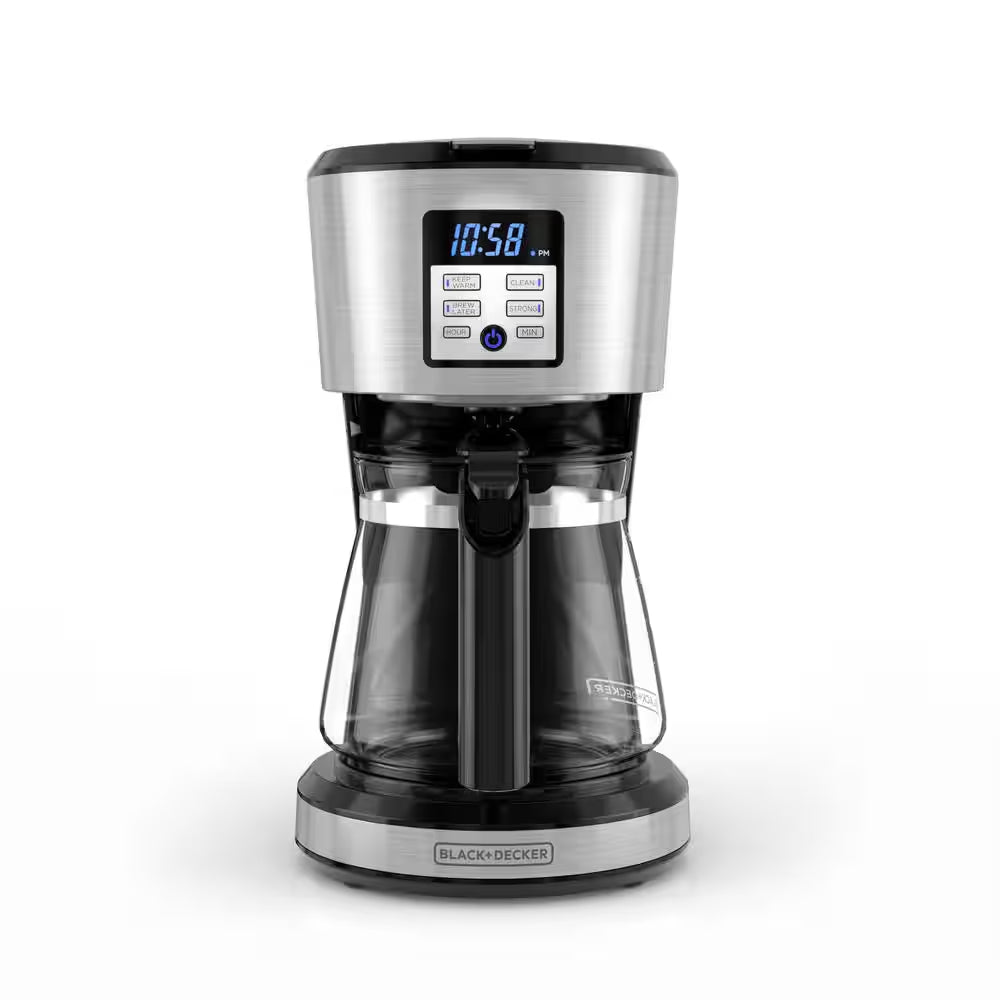 12-Cup Silver Accents Programmable Coffeemaker with Vortex Technology