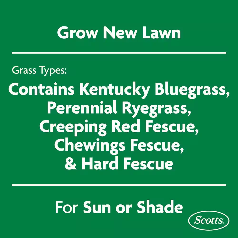Turf Builder 5.6 Lbs. Grass Seed Sun & Shade Mix with Fertilizer and Soil Improver Thrives in a Variety of Conditions