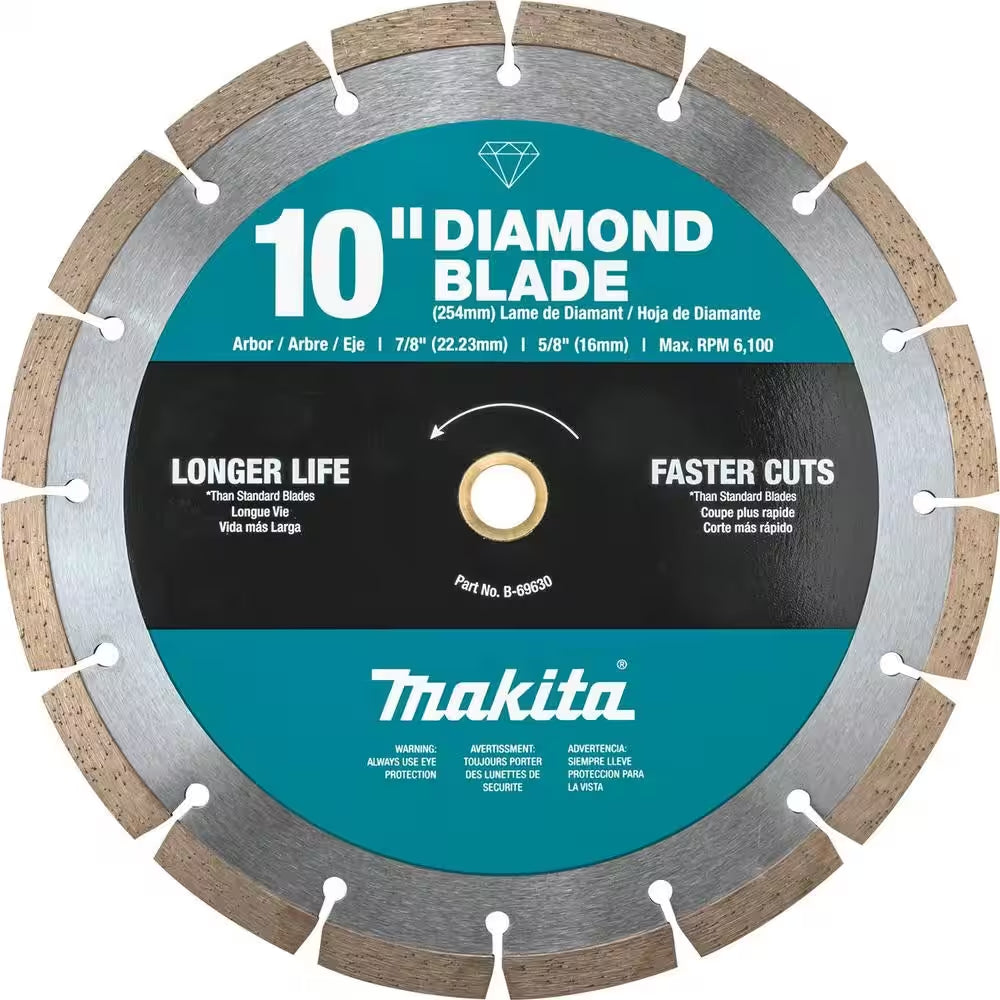10 In. Segmented Rim Diamond Blade for General Purpose
