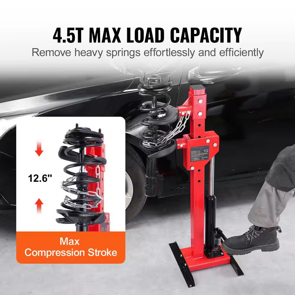 Strut Spring Compressor, 4.5 Ton/9920 LBS. Hydraulic Jack Capacity, Auto Compressor Tool, 1 Ton Rated Compression Force