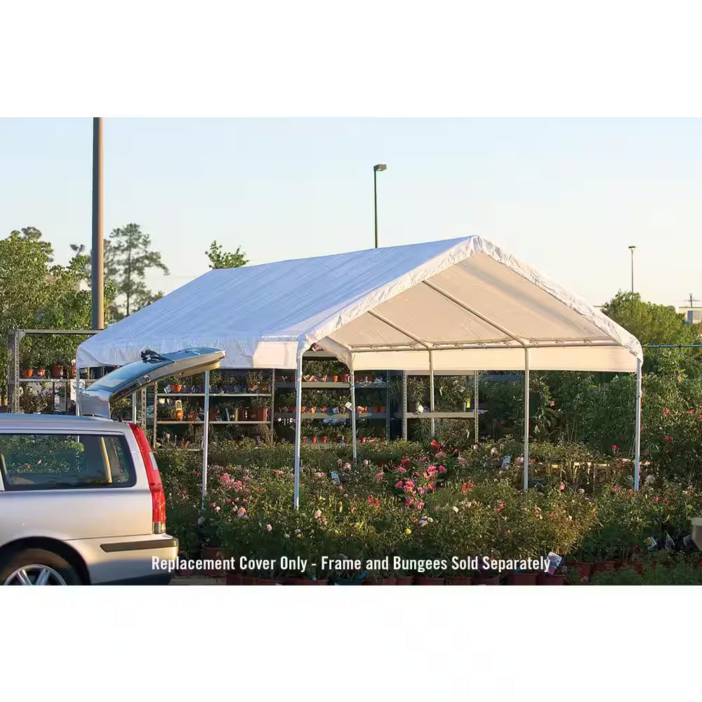 10 Ft. W X 20 Ft. D Max AP Canopy Replacement Cover in White with 100% Waterproof, Uv-Resistant Fabric