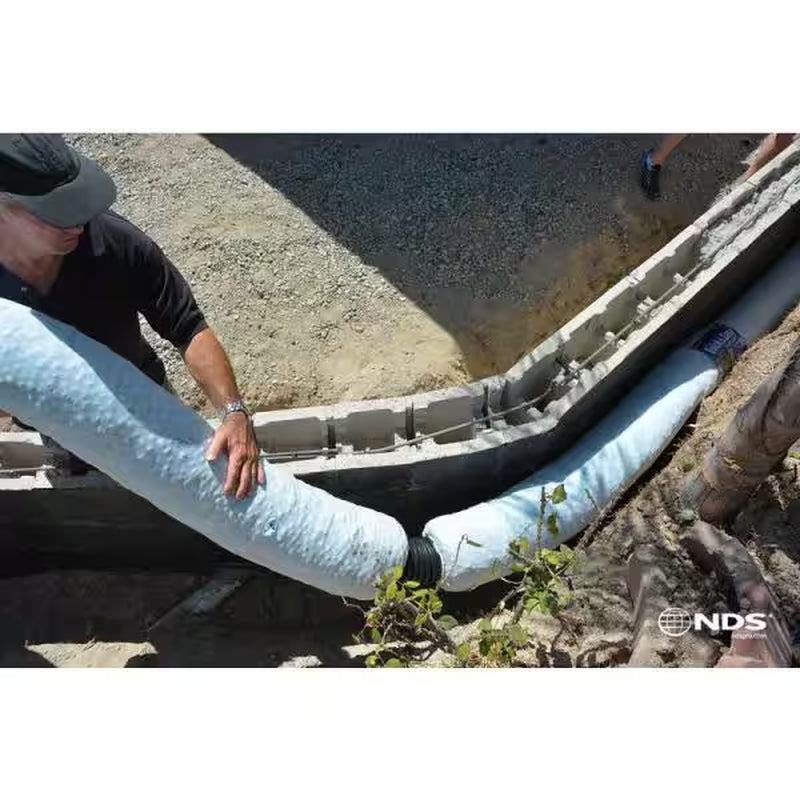 3 In. X 10 Ft. Ez-Drain Prefabricated French Drain. with Pipe