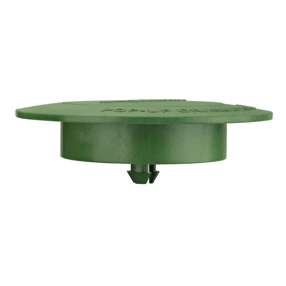 Pop-Up Drainage Emitter for 3 In. and 4 In. Drain Fittings, Green Plastic