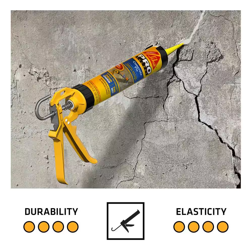 10.1 Fl. Oz. flex Concrete Fix No-Sag Concrete Crack Filler Repair Polyurethane Sealant in Limestone