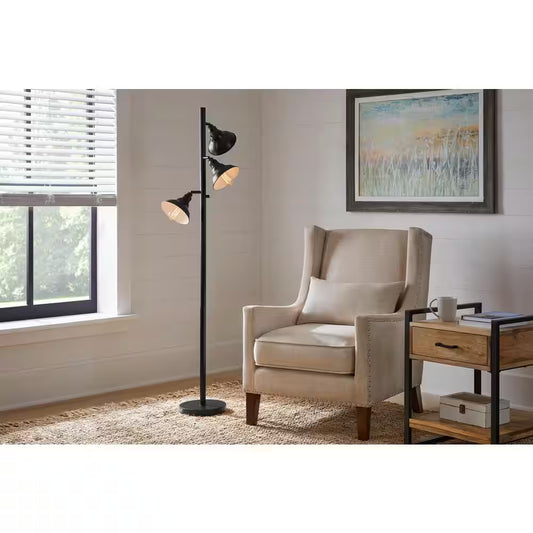 Selsdon 65 In. Black Tree Floor Lamp
