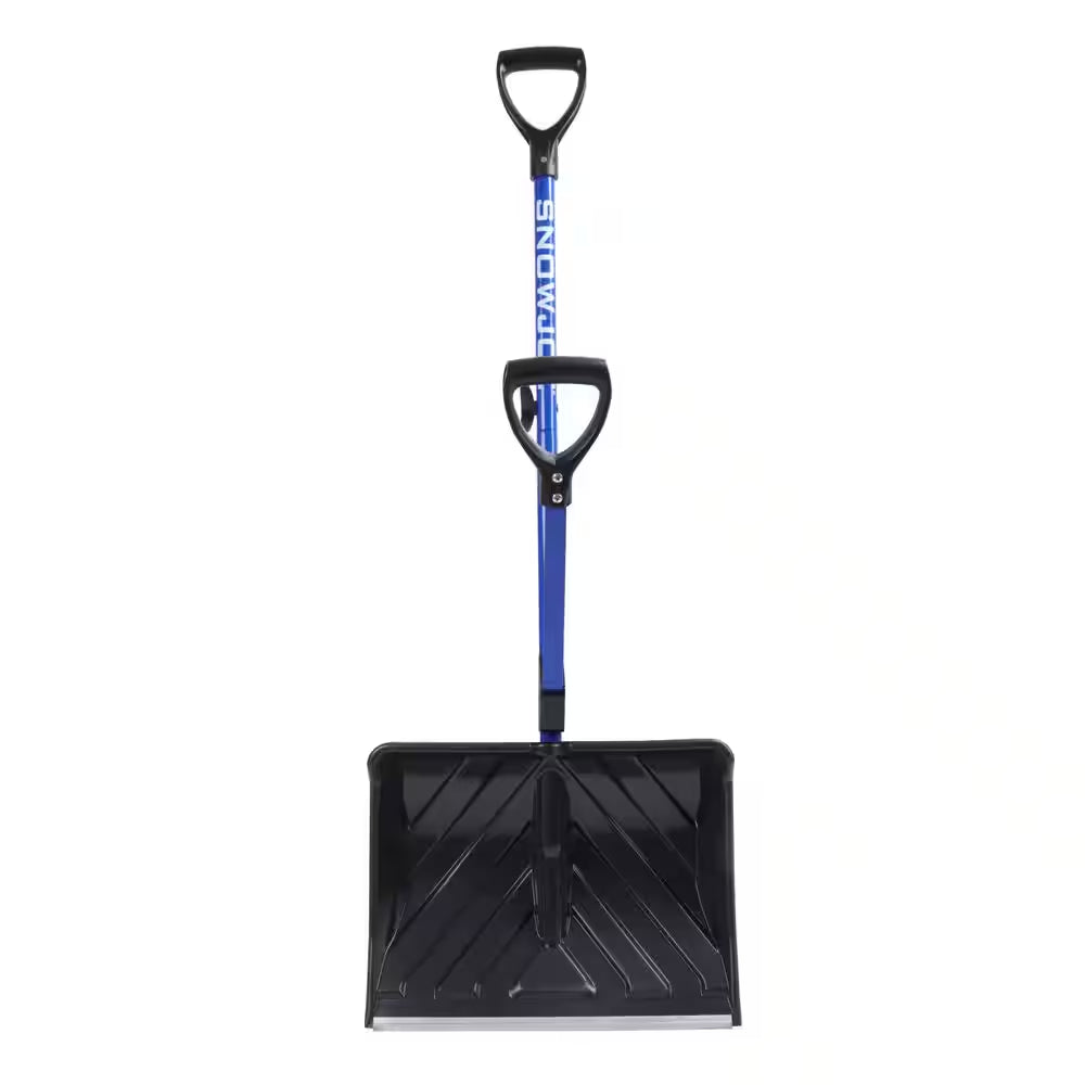 41.3 In. Shovelution Strain-Reducing Snow Shovel with Spring-Assist Metal Handle and 18 In. Aluminum Wear Strip Blade