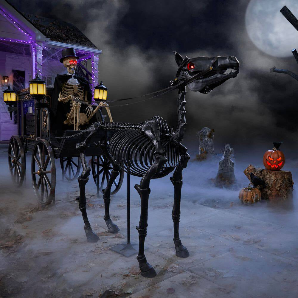 5 FT Grave & Bones Animated LED Hearse