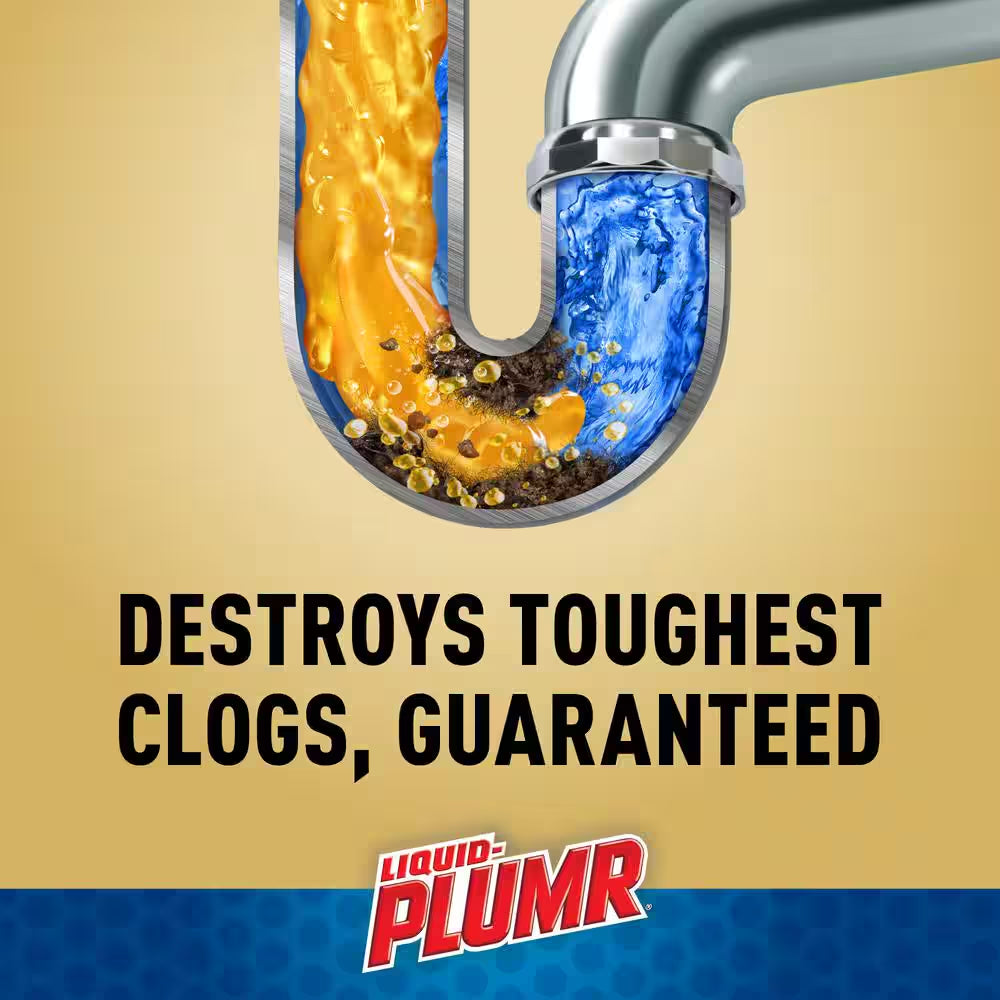 80 Oz. Pro Strength Full Clog Destroyer and Drain Cleaner plus Pipeguard (2-Pack)