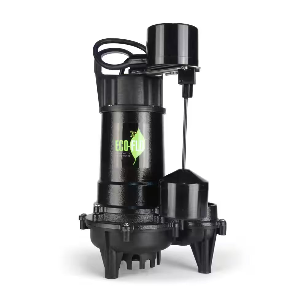 1/3 HP Cast Iron Submersible Sump Pump with Vertical Switch