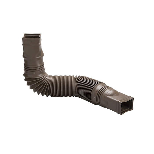 Flex a Spout 55 In. Brown Vinyl Downspout Extension