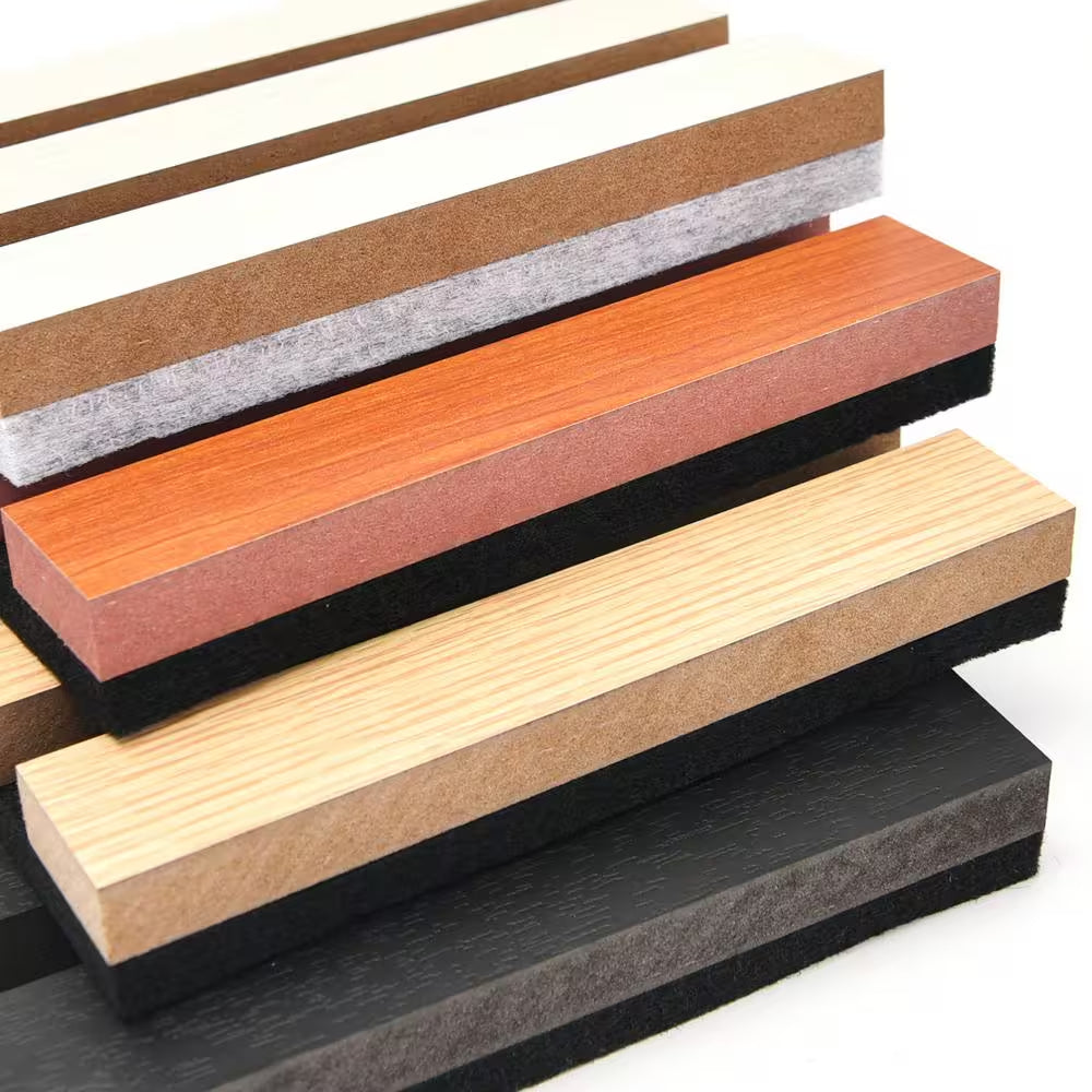 0.83 In. X 5 In. X 4.7 In. 8-Colour Samples, MDF Decorative Wall Paneling,Wood Slat Acoustic Panels for Ceiling and Wall