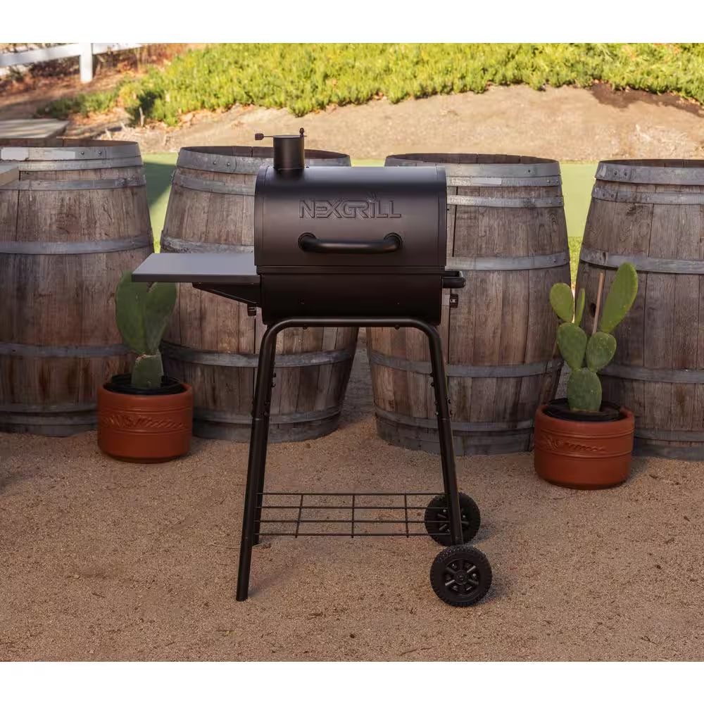 17.5 In. Barrel Charcoal Grill in Black