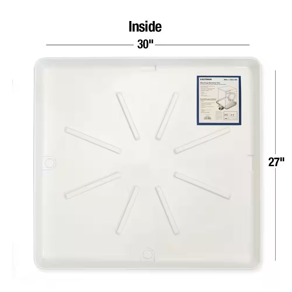 30 In. X 32 In. Washing Machine Pan in White