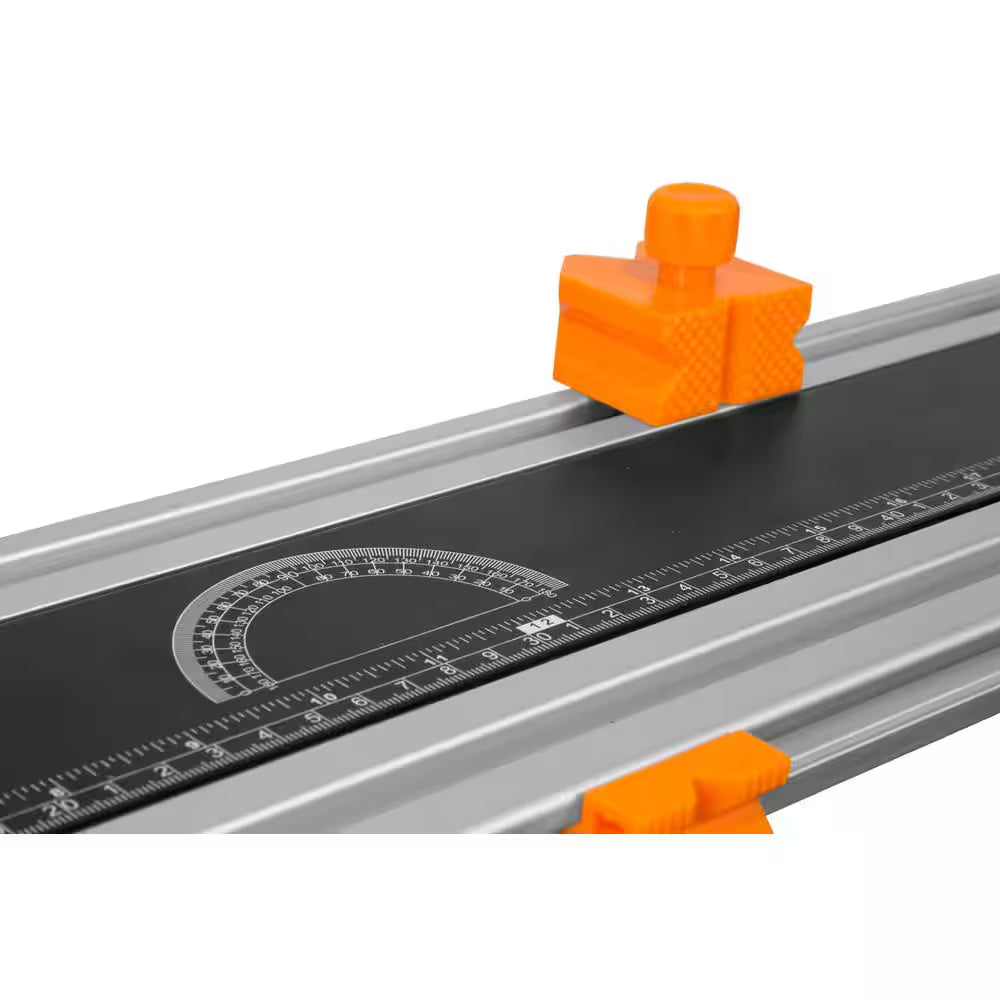 24 In. H Tilting Steel Adjustable Portable Work Bench Sawhorse and Vise with 8 Sliding Clamps