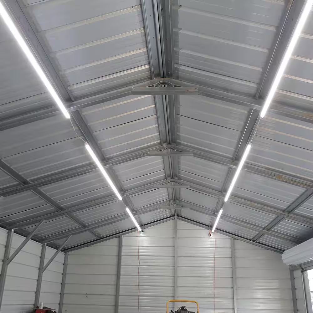 LED Ceiling Light 8 Ft. 80-Watt Equivalent Integrated LED Light 11000LM with ON/OFF Switch for Garage Home 10-Pack White