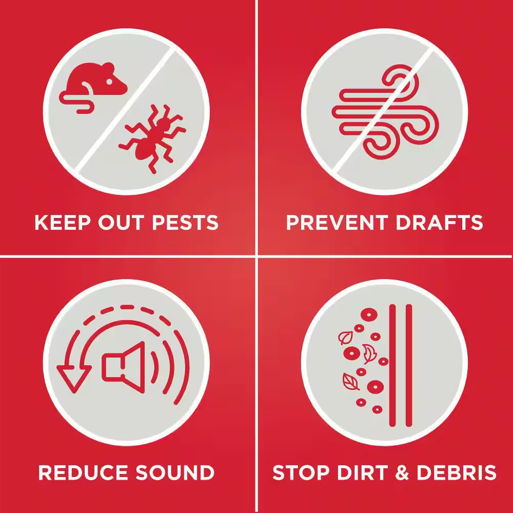 36 In. Clear Vinyl U-Shape Cinch Slide-On under Door Seal