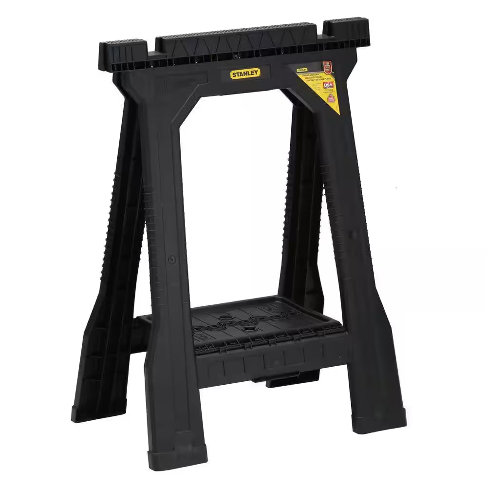 4 In. W X 32 In. H Plastic Folding Sawhorse (2 Pack)