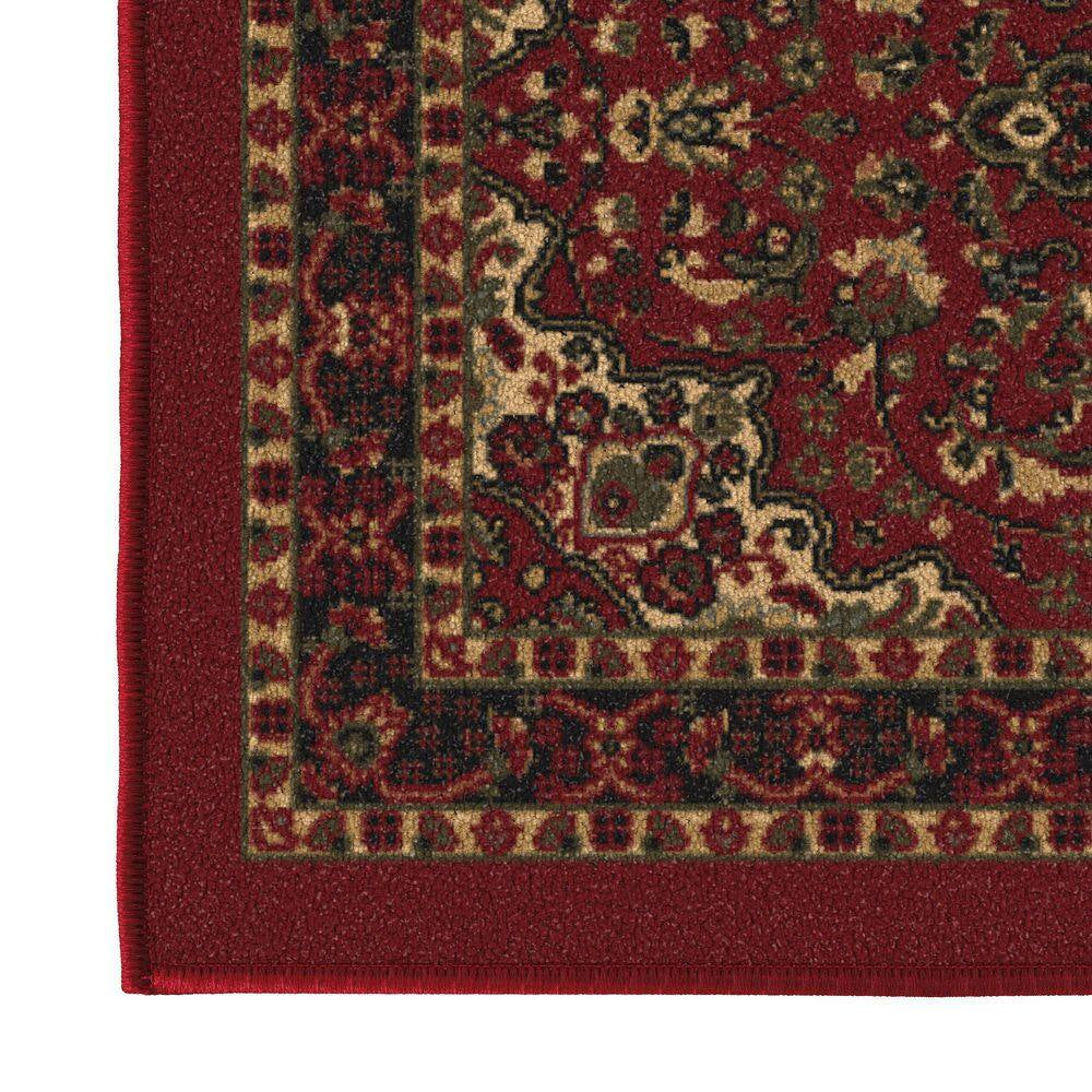 Ottohome Collection Non-Slip Rubberback Medallion Oriental Design 3X5 Indoor Area Rug, 3 Ft. 3 In. X 5 Ft., Dark Red