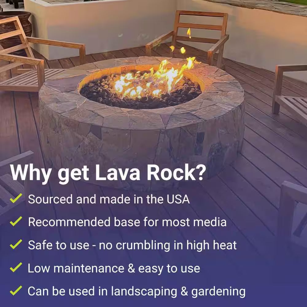 Medium Black Lava Rock (1/2 In. - 1 In.) 10 Lbs. Bag