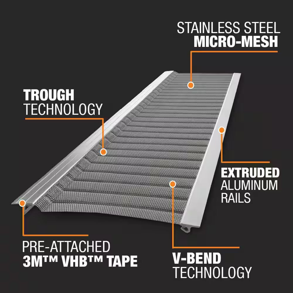 4 Ft. L X 5 In. W Stainless Steel Micro-Mesh Gutter Guard (80 Ft. Kit)