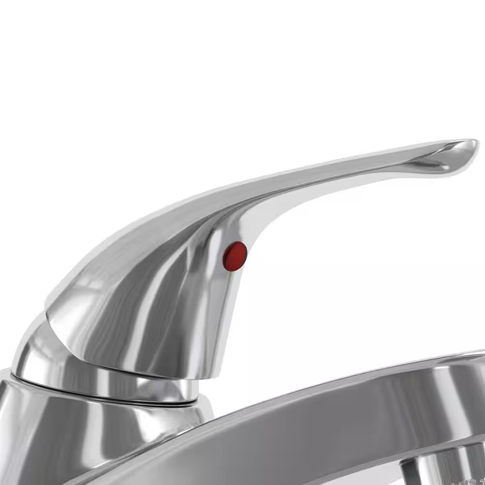 Aragon 4 In. Centerset Single-Handle Low-Arc Bathroom Faucet in Polished Chrome