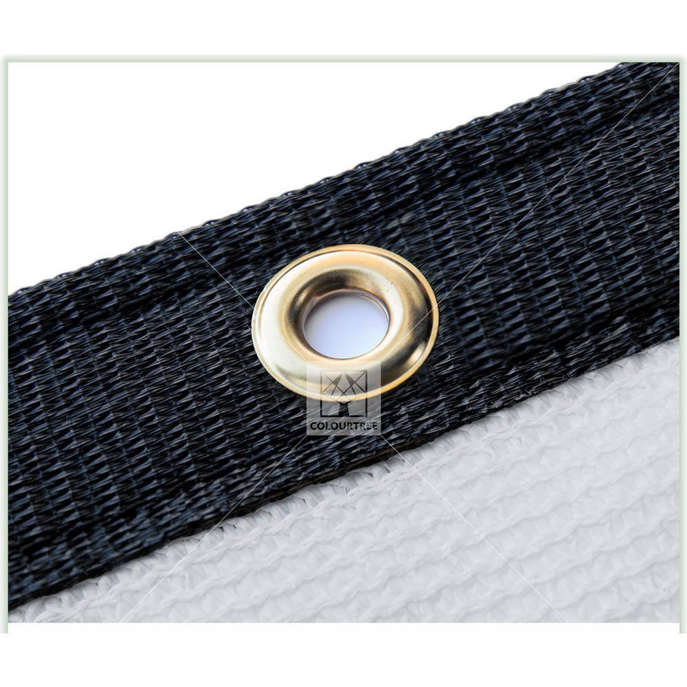 3 Ft. X 10 Ft. White Privacy Fence Screen Mesh Fabric Cover Windscreen with Reinforced Grommets for Garden Fence