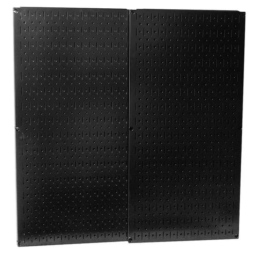 32 In. X 32 In. Overall Size Black Metal Pegboard Pack with Two 32 In. X 16 In. Pegboards