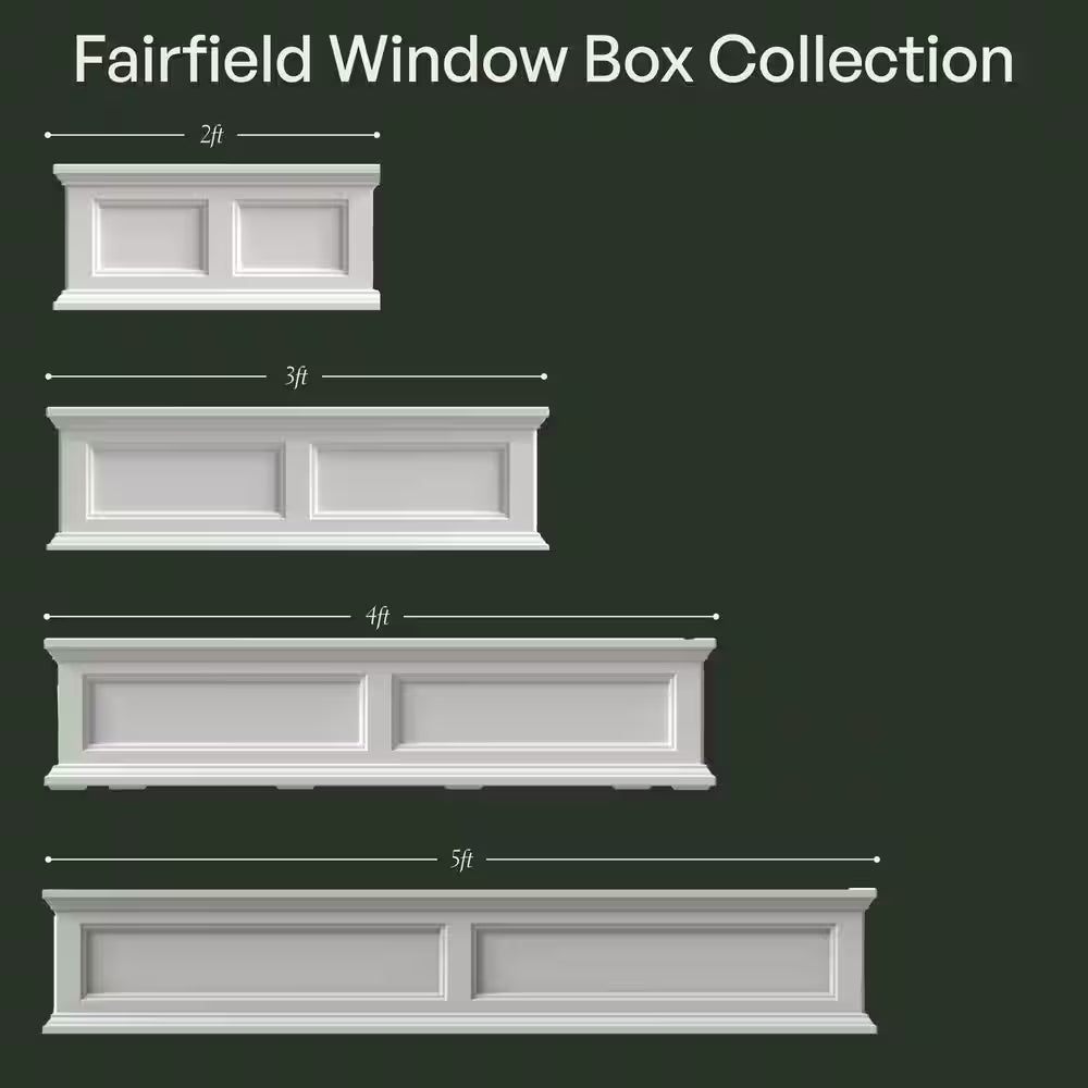 Fairfield 36 In. X 11 In. Self-Watering Espresso Polyethylene Window Box