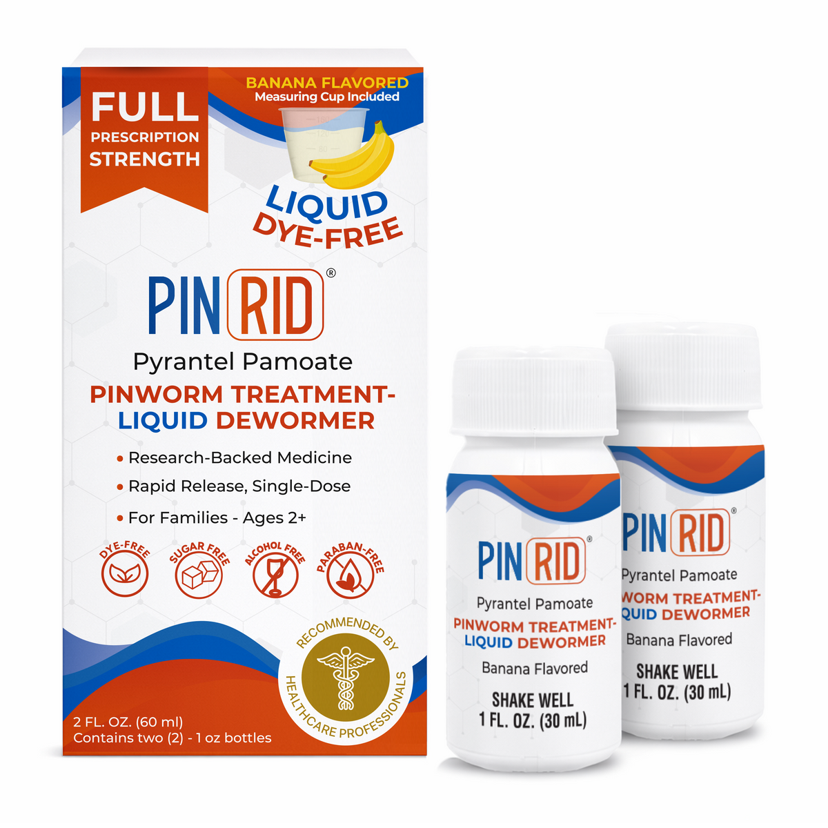 PIN RID Pyrantel Pamoate 144 mg/mL Pinworm Treatment 2 oz
