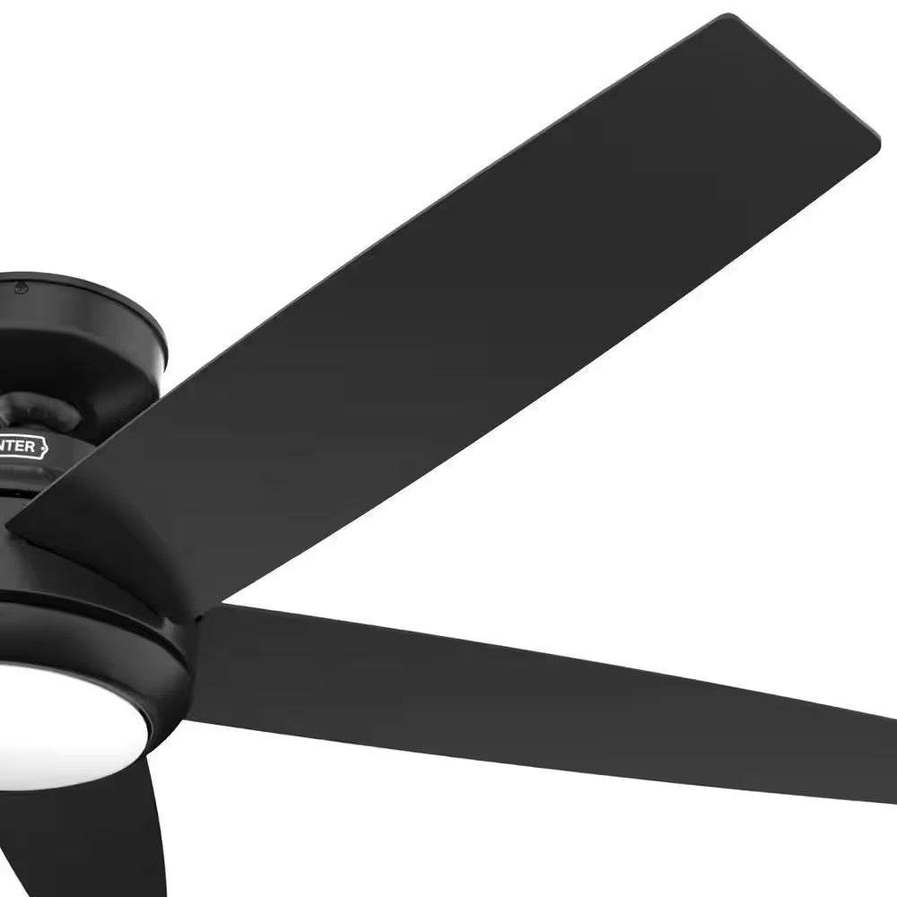 Zayden 52 In. Integrated LED Indoor Matte Black Ceiling Fan with Light Kit and Remote Included